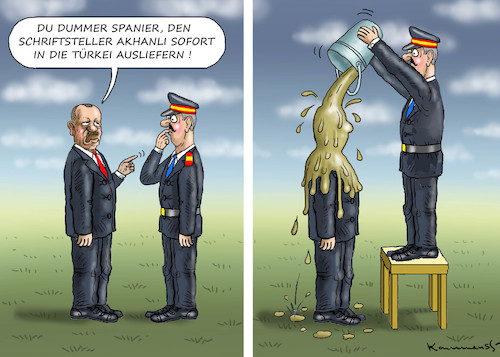 Cartoon: ERDOGAN WILL AKHANLI HABEN (medium) by marian kamensky tagged cumhuriyet,erdogan,pressefreiheit,terrorliste,g20,merkel,türkei,denit,yücel,will,akhanli,haben,cumhuriyet,erdogan,pressefreiheit,terrorliste,g20,merkel,türkei,denit,yücel,will,akhanli,haben