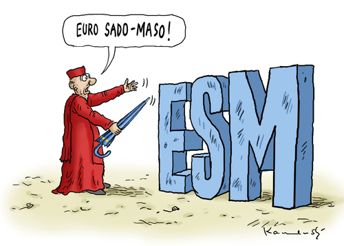 Cartoon: ESM (medium) by marian kamensky tagged richterurteil,karlsruher,esm,esm,karlsruher