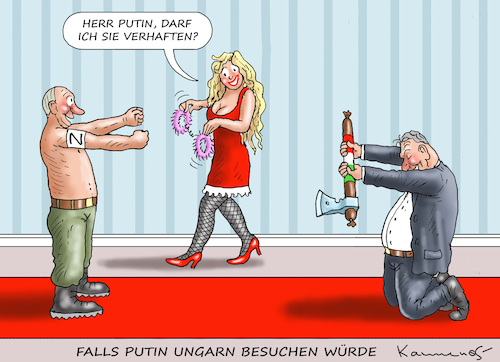 Cartoon: FALLS PUTIN UNGARN BESUCHEN WÜRD (medium) by marian kamensky tagged falls,putin,ungarn,besuchen,würde,falls,putin,ungarn,besuchen,würde