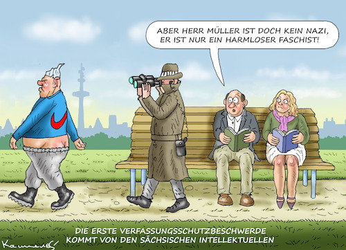 Cartoon: FASSUNGSLOSE SACHSEN (medium) by marian kamensky tagged bauernaufstand,ampel,afd,gauland,verfassungsschutz,bauernaufstand,ampel,afd,gauland,verfassungsschutz