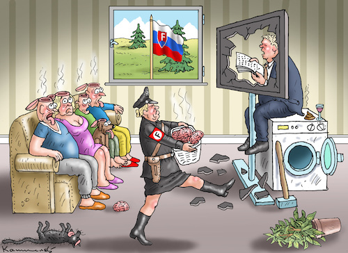 Cartoon: FICOS ORBANISIERUNG DER SLOWAKEI (medium) by marian kamensky tagged ficos,orbanisierung,der,slowakei,ficos,orbanisierung,der,slowakei