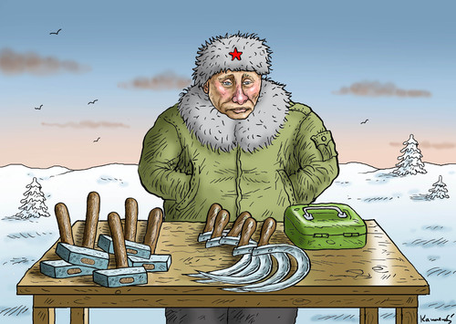 Cartoon: Flohmarktputin (medium) by marian kamensky tagged moodys,rating,putin,ukraine,junk,ramsch,russland,moodys,rating,putin,ukraine,junk,ramsch,russland