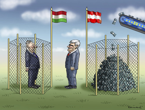 Cartoon: FLÜCHTLINGSKRISE (medium) by marian kamensky tagged eu,flüchtlinge,asyl,politik,willkommenskultur,terrorismus,heidenau,horst,seehofer,bayern,eu,flüchtlinge,asyl,politik,willkommenskultur,terrorismus,heidenau,horst,seehofer,bayern