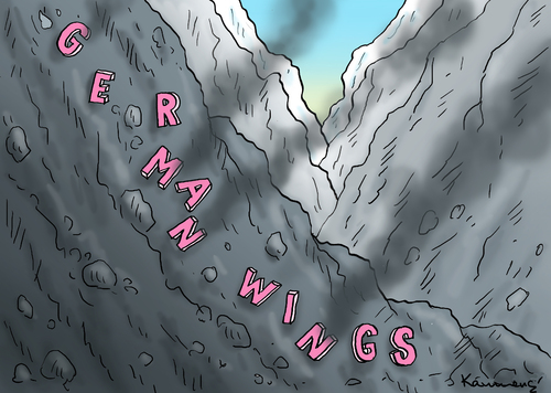 Cartoon: GERMANWINGS (medium) by marian kamensky tagged germanwings,germanwings