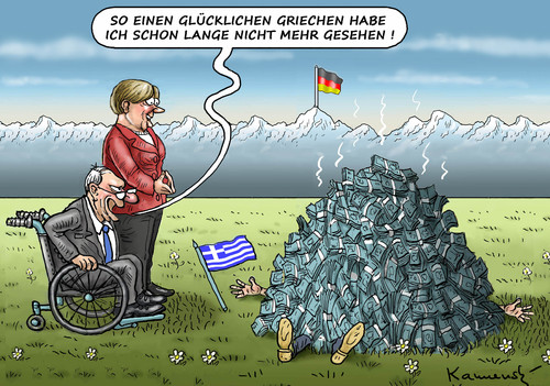 Cartoon: GLÜCKLICHER GRIECHE (medium) by marian kamensky tagged alexis,tsipras,griechenland,rettungsschirm,eu,griechowestern,alexis,tsipras,griechenland,rettungsschirm,eu,griechowestern