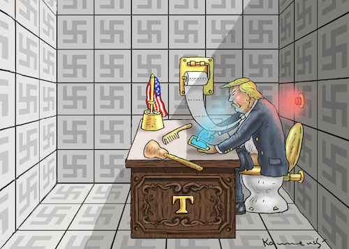 Cartoon: GOLDEN PRESIDENT (medium) by marian kamensky tagged obama,trump,präsidentenwahlen,usa,baba,vanga,republikaner,inauguration,demokraten,us,steuer,reform,weihnachten,fire,and,fury,steve,bannon,wikileaks,faschismus,obama,trump,präsidentenwahlen,usa,baba,vanga,republikaner,inauguration,demokraten,us,steuer,reform,weihnachten,fire,and,fury,steve,bannon,wikileaks,faschismus