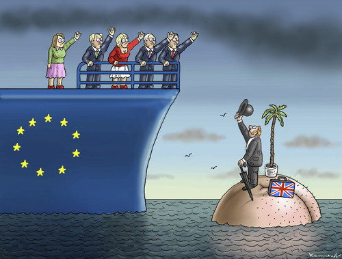 Cartoon: GOOD BYE BREXIT (medium) by marian kamensky tagged cameron,brexit,eu,cameron,brexit,eu