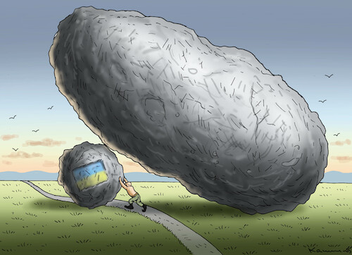 Cartoon: GROSSRUSSLANDSTRASSE (medium) by marian kamensky tagged putins,bescherung,ukraine,provokation,swift,nato,osterweiterung,putins,bescherung,ukraine,provokation,swift,nato,osterweiterung