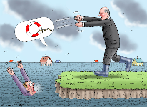 Cartoon: GUMMISTIEFELVERSPRECHUNGEN (medium) by marian kamensky tagged habeck,besucht,fluten,in,bayern,söder,klimawandel,genderverbot,scholz,habeck,besucht,fluten,in,bayern,söder,klimawandel,genderverbot,scholz