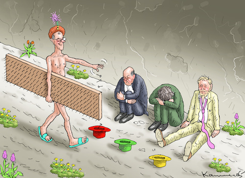 Cartoon: HAPPY FAKIR FRITZ (medium) by marian kamensky tagged ampel,bundestag,heizungsgesetz,verfassungsgericht,milliarden,ampel,bundestag,heizungsgesetz,verfassungsgericht,milliarden