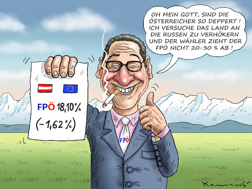 Cartoon: HAPPY STRACHE (medium) by marian kamensky tagged kkk,monarchie,babis,strache,kurz,orban,kopftuchverbot,populismus,kazsynski,ungarn,pressefreiheit,juncker,soros,kaczinski,ibiza,kkk,monarchie,babis,strache,kurz,orban,kopftuchverbot,populismus,kazsynski,ungarn,pressefreiheit,juncker,soros,kaczinski,ibiza