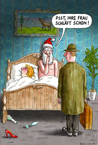 Cartoon: Harte Weihnacht (medium) by marian kamensky tagged santa,claus,weihnachten,untreue,santa,claus,weihnachten,untreue