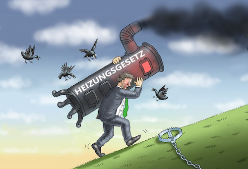 Cartoon: HEIZUNGSGESETZ (medium) by marian kamensky tagged heizungsgesetz,habeck,heizungsgesetz,habeck