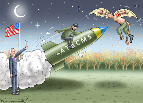 Cartoon: HERBSTOFFENSIVE (medium) by marian kamensky tagged selenskyj,spricht,vor,der,un,atacms,putin,biden,selenskyj,spricht,vor,der,un,atacms,putin,biden