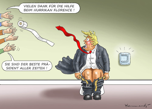 Cartoon: HILFBEREITER TRUMP (medium) by marian kamensky tagged obama,trump,präsidentenwahlen,usa,baba,vanga,republikaner,inauguration,demokraten,wikileaks,faschismus,manafort,cohen,hurrikan,florence,obama,trump,präsidentenwahlen,usa,baba,vanga,republikaner,inauguration,demokraten,wikileaks,faschismus,manafort,cohen,hurrikan,florence