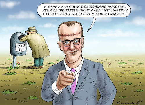 Cartoon: JENS FRANKENSPAHN HAT GEREDET ! (medium) by marian kamensky tagged jens,spahn,tafel,cdu,hartz,iv,jens,spahn,tafel,cdu,hartz,iv