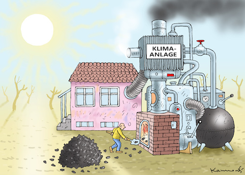Cartoon: KETTENREAKTIONÄR MENSCH (medium) by marian kamensky tagged klimawandel,erderwärmung,umweltzerstörung,klimawandel,erderwärmung,umweltzerstörung