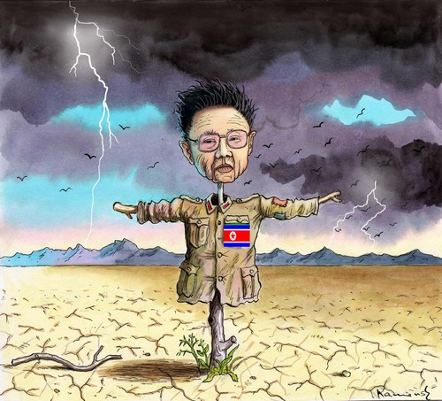 Cartoon: Kim Jong Il (medium) by marian kamensky tagged humor,kim jong il,korea,nordkorea,südkorea,krieg,militär,kim,jong,il