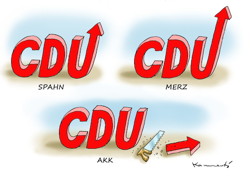 Cartoon: KLARE AKK-KANTE (medium) by marian kamensky tagged merkel,seehofer,unionskrise,csu,cdu,flüchtlinge,gauland,merz,afd,akk,spahn,merkel,seehofer,unionskrise,csu,cdu,flüchtlinge,gauland,merz,afd,akk,spahn