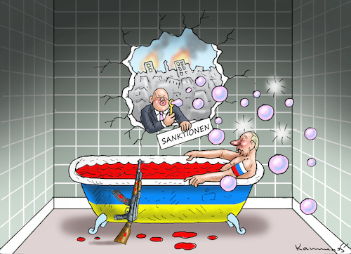 Cartoon: KNALLHARTE SANKTIONEN (medium) by marian kamensky tagged putins,bescherung,ukraine,provokation,baerbock,lawrow,nato,scholz,in,der,und,russland,osterweiterung,putins,bescherung,ukraine,provokation,baerbock,lawrow,nato,scholz,in,der,und,russland,osterweiterung