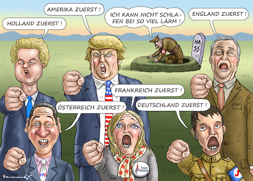 Cartoon: KOPULISTEN (medium) by marian kamensky tagged obama,trump,präsidentenwahlen,usa,baba,vanga,republikaner,inauguration,demokraten,wikileaks,faschismus,obama,trump,präsidentenwahlen,usa,baba,vanga,republikaner,inauguration,demokraten,wikileaks,faschismus