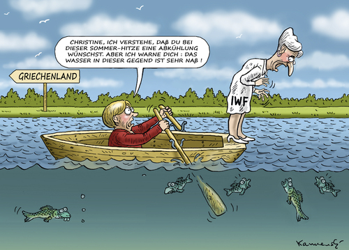 Cartoon: LAGARDE WILL VOM BORD (medium) by marian kamensky tagged tsipras,griechenland,krise,rettungspacket,lagarde,will,vom,bord,tsipras,griechenland,krise,rettungspacket,lagarde,will,vom,bord