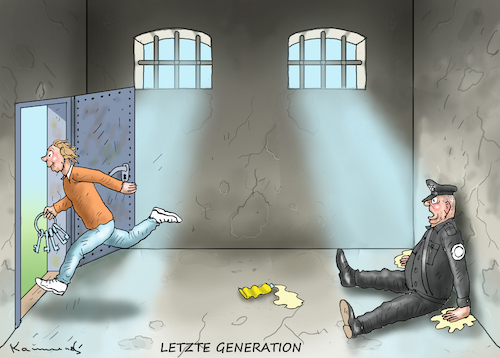 Cartoon: LETZTE GENERATION (medium) by marian kamensky tagged letzte,generation,letzte,generation