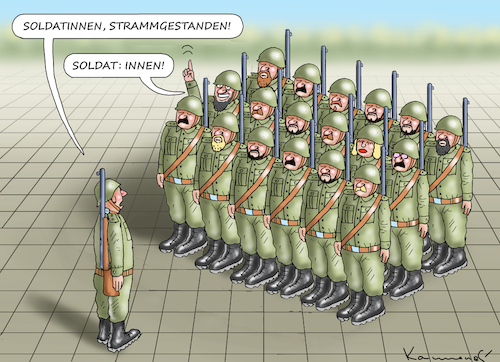 Cartoon: MÄNNERAUSRADIERUNG (medium) by marian kamensky tagged gendern,männerausradierung,gendern,männerausradierung