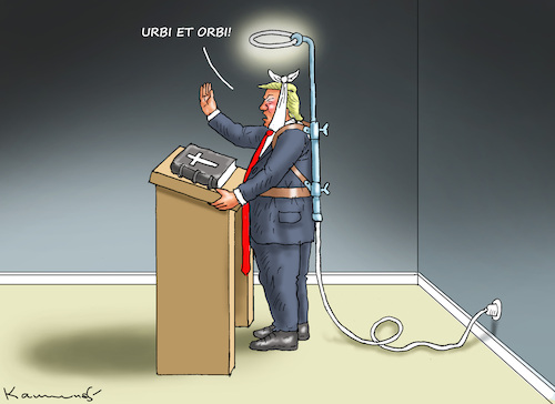 Cartoon: MÄRTYRER TRUMP (medium) by marian kamensky tagged der,schuldige,des,attentats,trump,biden,der,schuldige,des,attentats,trump,biden