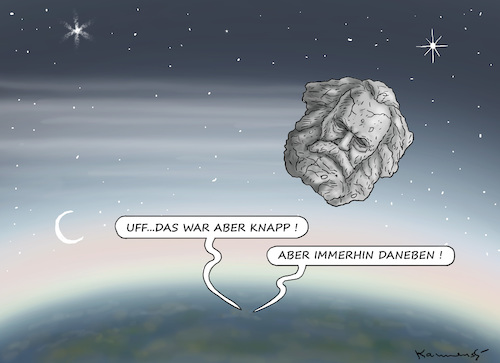 Cartoon: MARX KNAPP DANEBEN (medium) by marian kamensky tagged marx,knapp,daneben,marx,knapp,daneben