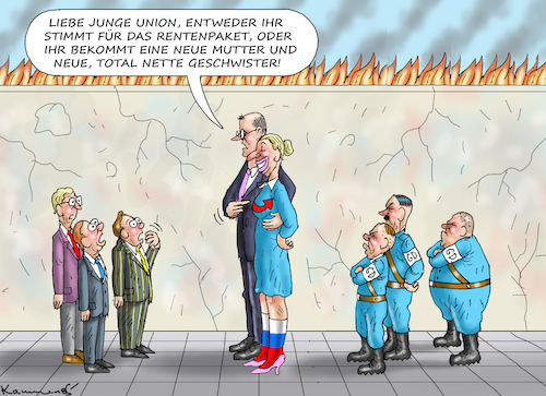 Cartoon: MERZ LETZTES AUFGEBOT (medium) by marian kamensky tagged perfektes,stadtbild,afd,cdu,merz,faschismus,perfektes,stadtbild,afd,cdu,merz,faschismus