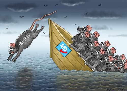 Cartoon: MEUTHEN VERLÄSST DAS SCHIFF (medium) by marian kamensky tagged rechtsaußen,handwerker,merz,und,maaßen,laschet,meuthen,cdu,afd,höcke,rechtsaußen,handwerker,merz,und,maaßen,laschet,meuthen,cdu,afd,höcke