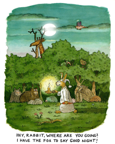 Cartoon: Mutiger Angsthase (medium) by marian kamensky tagged humor,illustration,hase,kaninchen,umwelt,natur,tiere