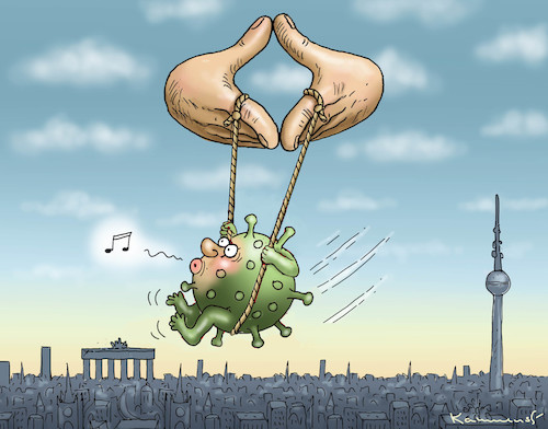 Cartoon: MUTTISCHAUKEL (medium) by marian kamensky tagged biontech,pfizer,impfung,corona,rosenmontag,eu,english,lockdown,ursula,von,der,leyen,biontech,pfizer,impfung,corona,rosenmontag,eu,english,lockdown,ursula,von,der,leyen