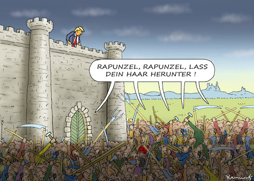 Cartoon: NACHDENKLICHE RAPUNZEL (medium) by marian kamensky tagged coronavirus,epidemie,gesundheit,panik,stillegung,george,floyd,twittertrump,pandemie,coronavirus,epidemie,gesundheit,panik,stillegung,george,floyd,twittertrump,pandemie