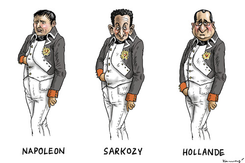 Cartoon: Napoleon Sarkozy Hollande (medium) by marian kamensky tagged francois,hollande,sexskandal,affäre,frankreich,francois,hollande,sexskandal,affäre,frankreich