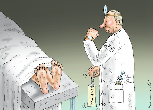 Cartoon: NAWALNY IM KRANKENHAUS (medium) by marian kamensky tagged nawalny,im,krankenhaus,putin,nawalny,im,krankenhaus,putin