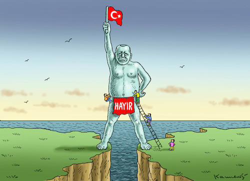 Cartoon: NEIN ZUM KOLOSS VOM BOSPORUS (medium) by marian kamensky tagged cumhuriyet,erdogan,cavusoglu,pressefreiheit,türkei,denit,yücel,cumhuriyet,erdogan,cavusoglu,pressefreiheit,türkei,denit,yücel