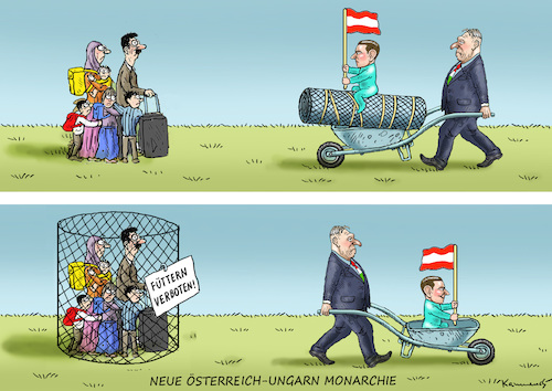 Cartoon: NEUE KK MONARCHIE (medium) by marian kamensky tagged nationalratswahlen,in,österreich,kurz,kern,strache,orban,nationalratswahlen,in,österreich,kurz,kern,strache,orban