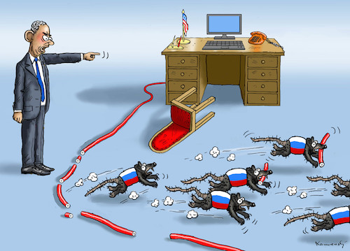 Cartoon: OBAMA SCHMEISST RUSSENHACKER RAU (medium) by marian kamensky tagged obama,russenhacker,agenten,obama,russenhacker,agenten