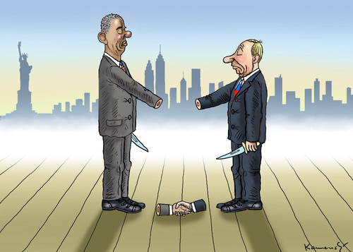 OBAMA UND PUTIN IN NY