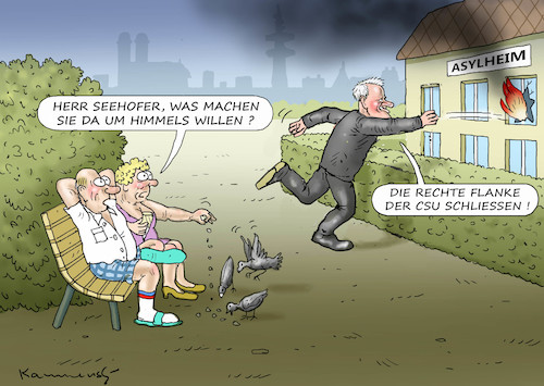 Cartoon: OBERGRENZTER SEEHOFER (medium) by marian kamensky tagged merkel,versus,schulz,wahlkampf,2017,tv,duell,spd,cdu,seehofer,rechte,flanke,der,csu,gauland,afd,merkel,versus,schulz,wahlkampf,2017,tv,duell,spd,cdu,seehofer,rechte,flanke,der,csu,gauland,afd