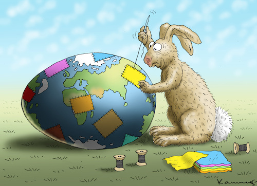 Cartoon: OSTERHASE (medium) by marian kamensky tagged osterhase,ostern,osterhase,ostern