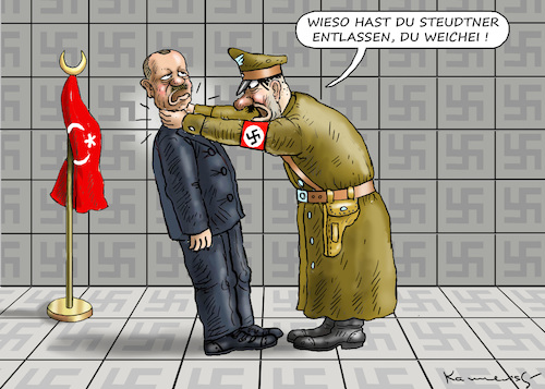 Cartoon: PETER STEUDTNER (medium) by marian kamensky tagged peter,steudtner,entlassung,erdogan,peter,steudtner,entlassung,erdogan