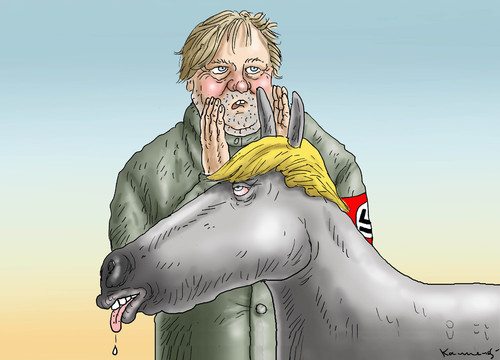 Cartoon: PFERDEFLÜSTERER STEPHEN BANNON (medium) by marian kamensky tagged obama,trump,präsidentenwahlen,usa,baba,vanga,republikaner,demokraten,tv,duell,versus,clinton,supermond,stephen,bannon,faschismus,obama,trump,präsidentenwahlen,usa,baba,vanga,republikaner,demokraten,tv,duell,versus,clinton,supermond,stephen,bannon,faschismus