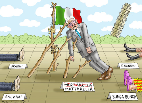 Cartoon: PRÄSIDENTENWAHL IN ITALIEN (medium) by marian kamensky tagged präsidentenwahl,in,italien,mattarella,präsidentenwahl,in,italien,mattarella