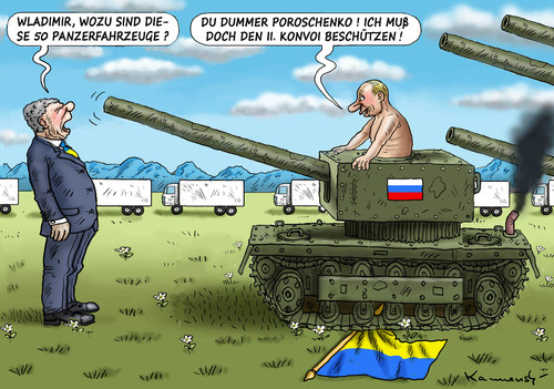 Cartoon: Putins neuer Hilfskonvoi (medium) by marian kamensky tagged vitali,klitsccko,ukraine,janukowitsch,demokratie,gewalt,bürgerkrieg,timoschenko,helmut,schmidt,putinversteher,flugzeugunglück,flugzeugabschuss,donezk,vitali,klitsccko,ukraine,janukowitsch,demokratie,gewalt,bürgerkrieg,timoschenko,helmut,schmidt,putinversteher,flugzeugunglück,flugzeugabschuss,donezk