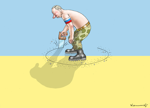 Cartoon: PUTINS UKRAINE-SÄGEN (medium) by marian kamensky tagged putins,bescherung,ukraine,provokation,swift,nato,osterweiterung,putins,bescherung,ukraine,provokation,swift,nato,osterweiterung