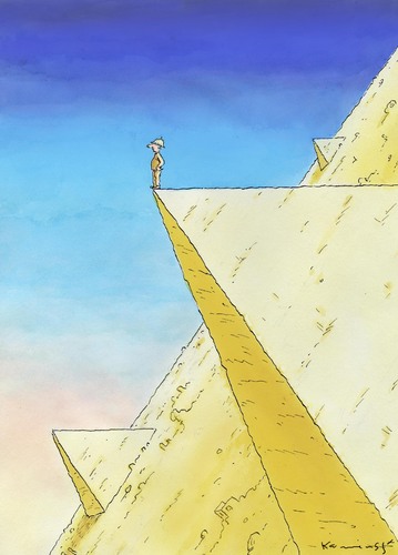 Cartoon: Pyramids (medium) by marian kamensky tagged humor,illustration,pyramide,weltwunder,forschung,wissenschaft,forscher,wissenschaftler,architektur,ägypten,kultur