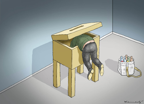 Cartoon: QUALENWAHLEN (medium) by marian kamensky tagged hack,der,bundestagswahl,hack,der,bundestagswahl